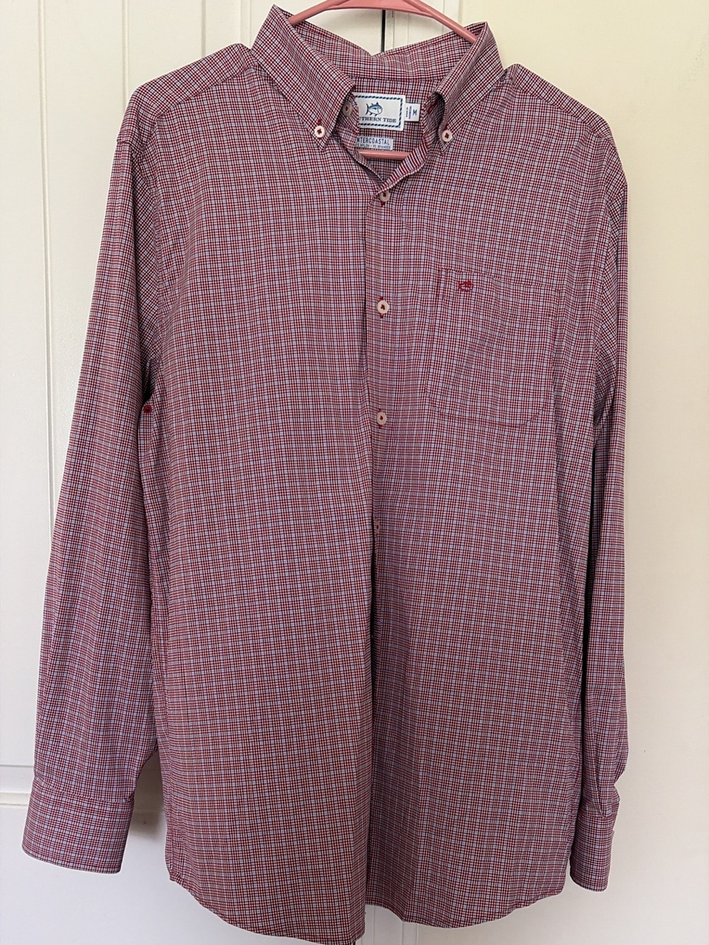 Southern Tide Men's Red Plaid Button-Down Shirt